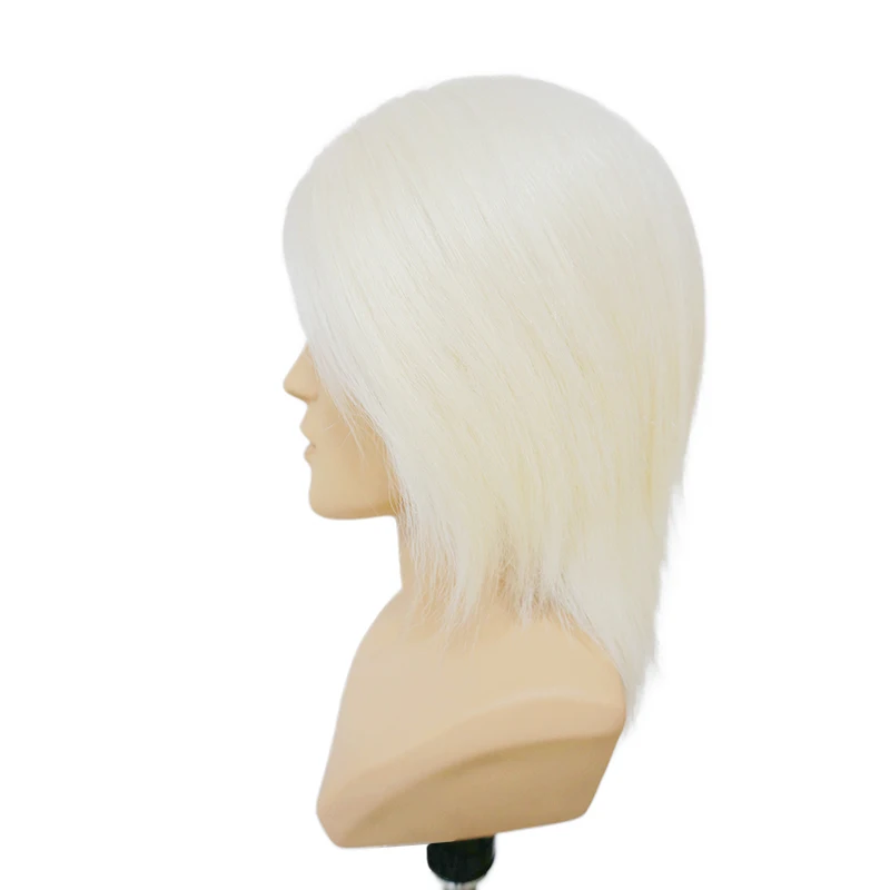 Mannequin-Head with shoulder Mannequin 20CM 100% White Goat Hair Doll Head Wig Head For Styling