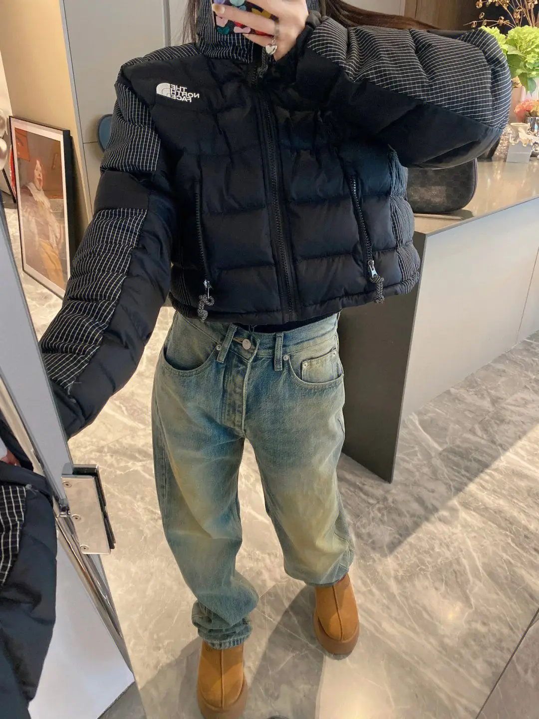 

High Street Washed Jeans for Women Retro Stylish Straight Loose Slim High Waist Slim Trousers Wide Pants American Vintage Y2k