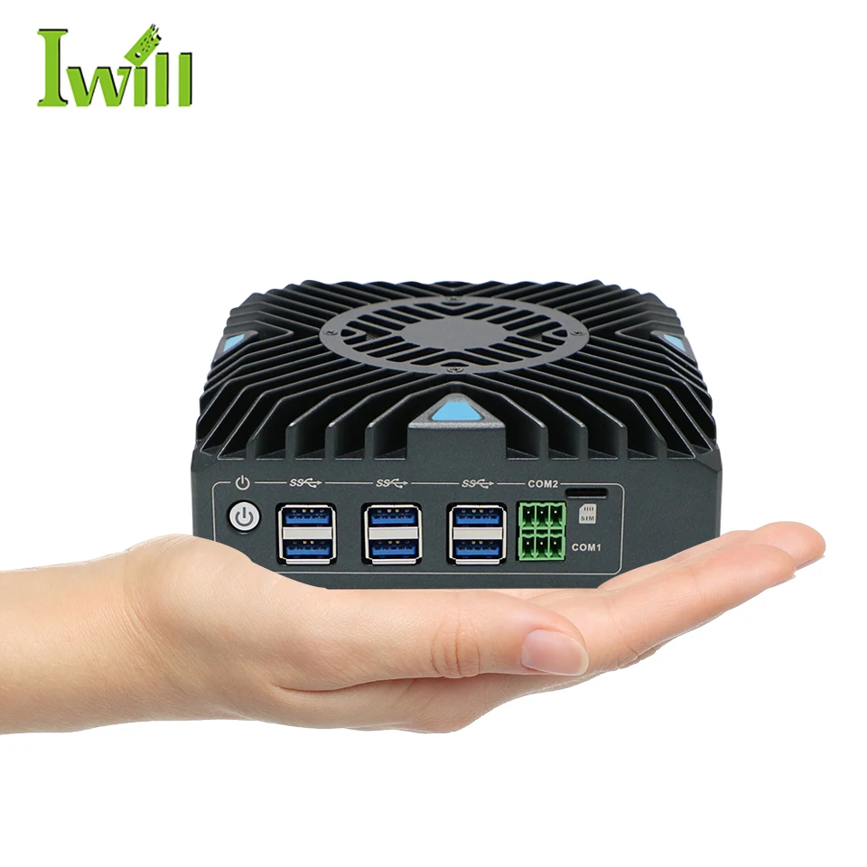 10th Gen Core i7 High-Speed Industrial Mini PC with 4 LAN M.2 Slots DDR4 RAM Embedded Linux OS for Automation Stock Available