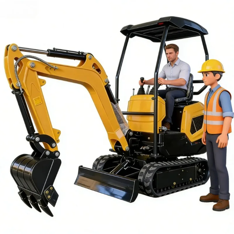 

Chinese Farm Small Excavator Machine 1 Ton 1.8 Ton 2 Ton EPA Engine Crawler Digger