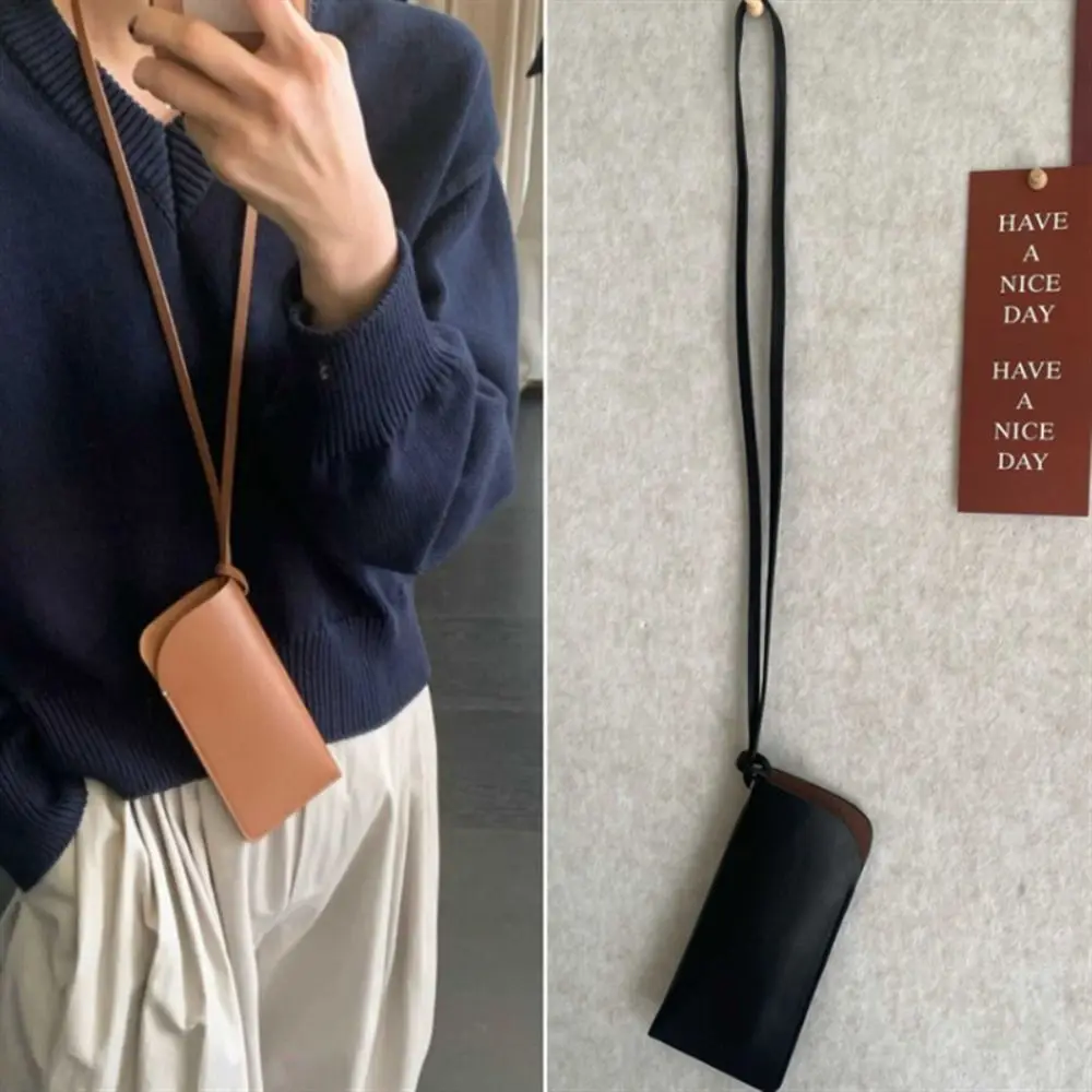 بو الجلود في الهواء الطلق نظارات حقيبة التخزين بلون نظارات حالة النظارات الشمسية تخزين كليب معلقة الرقبة حقيبة نظارات