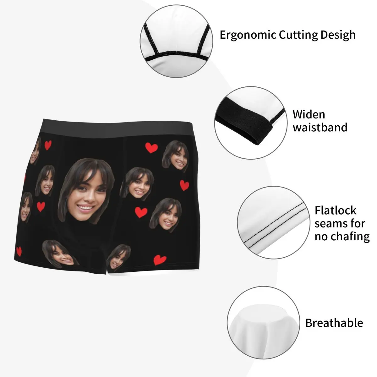 Custom Personalized Sexy Boxer DIY Your Picture Shorts Panties Man Underwear Couple Love Gifts Breathable Underpants for Homme - Image 5