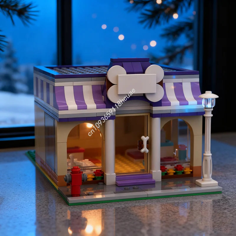 294pcs MOC Modular Puppy Daycare Modulared Model Building Christmas Gift Blocks Architecture Idea Toys Education Kids Birthday