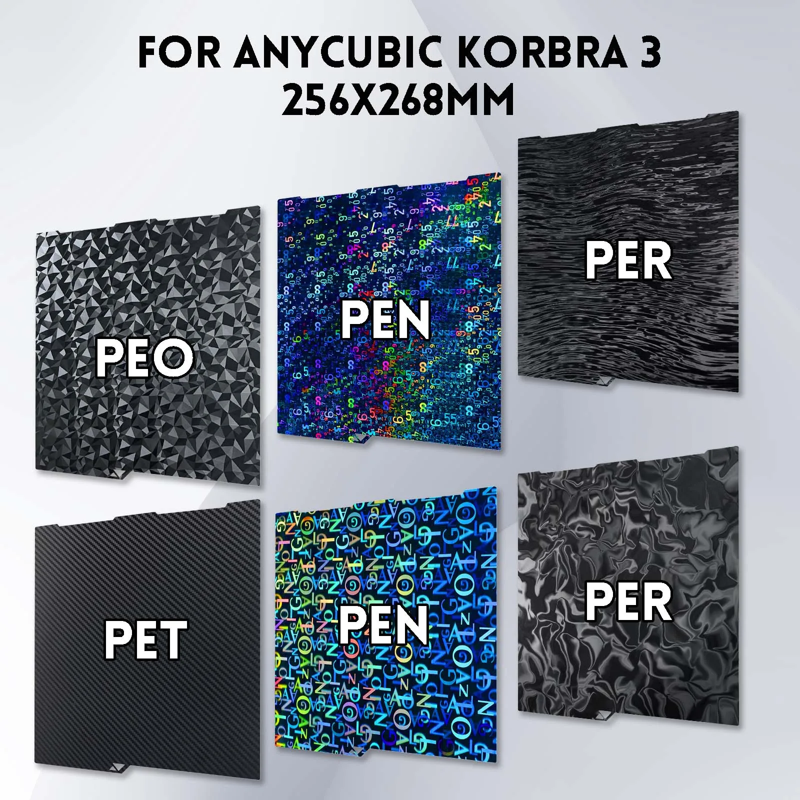 

Новая комбинированная сборная пластина Anycubic kobra 3 256x268, лист пружинной стали, лист PEO PET, сборная пластина Anycubic kobra 3, детали для 3d-принтера