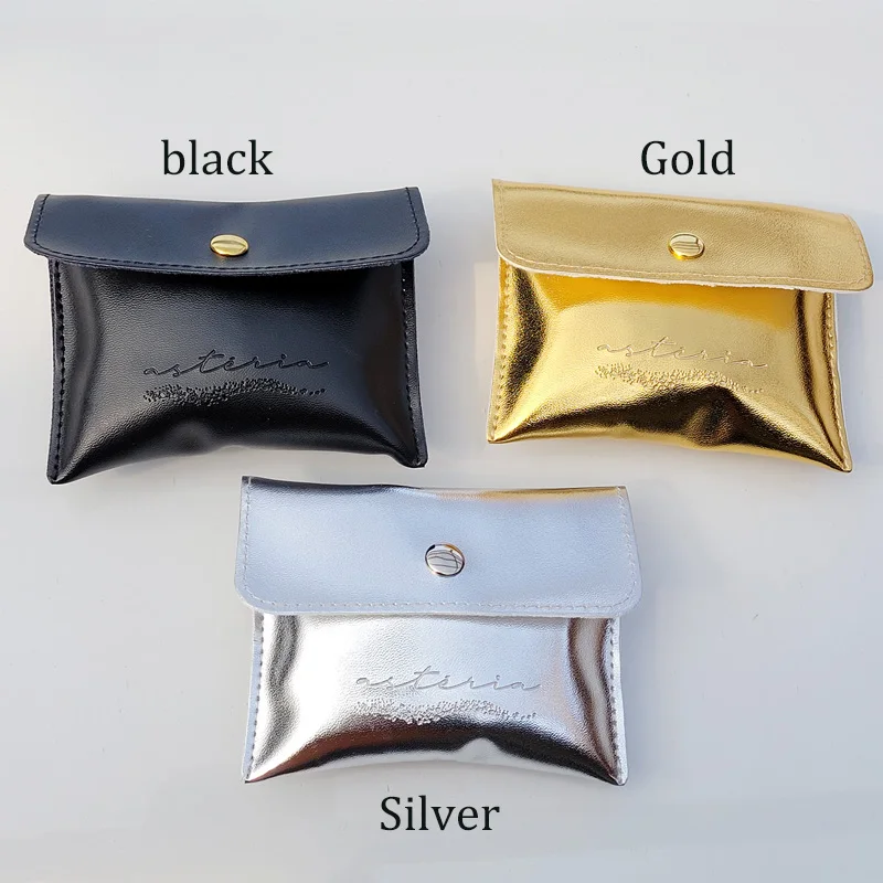 Silver Leather Envelope Bags 10x8cm 10x10cm 12x12cm pack of 50 Jewelry Packaging Dust Sack