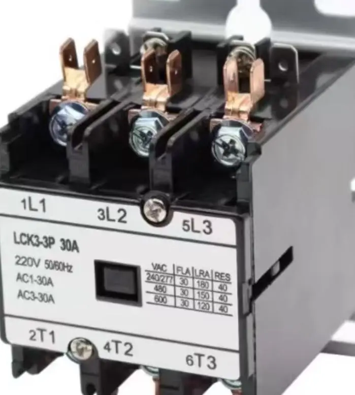 AC220V 25-40A Dual Pole Contactor For Air Conditioner Compressor Outdoor Unit HVAC Motor Relay Replacement Part