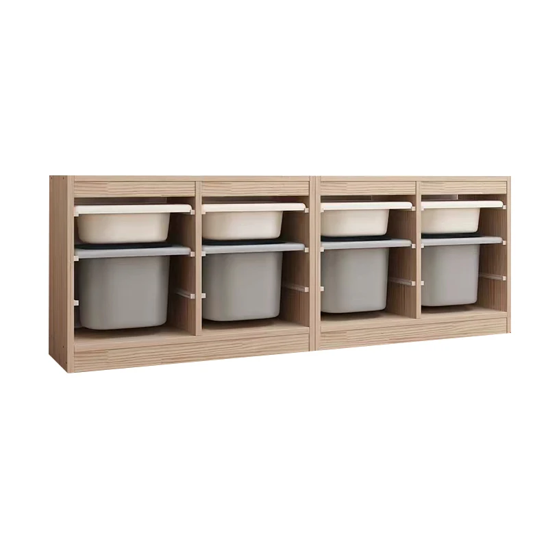 Solid Wood Modern Bedroom Kindergarten Kids Cabinet Toy Storage Organizer Set 1pc Child Wardrobe Living Room Home