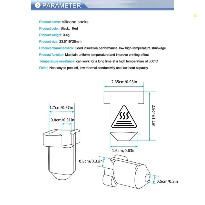 Kaus Silikon untuk K1Max Penutup Blok Pemanas Keramik Casing Hotend Printer 3D Dropship