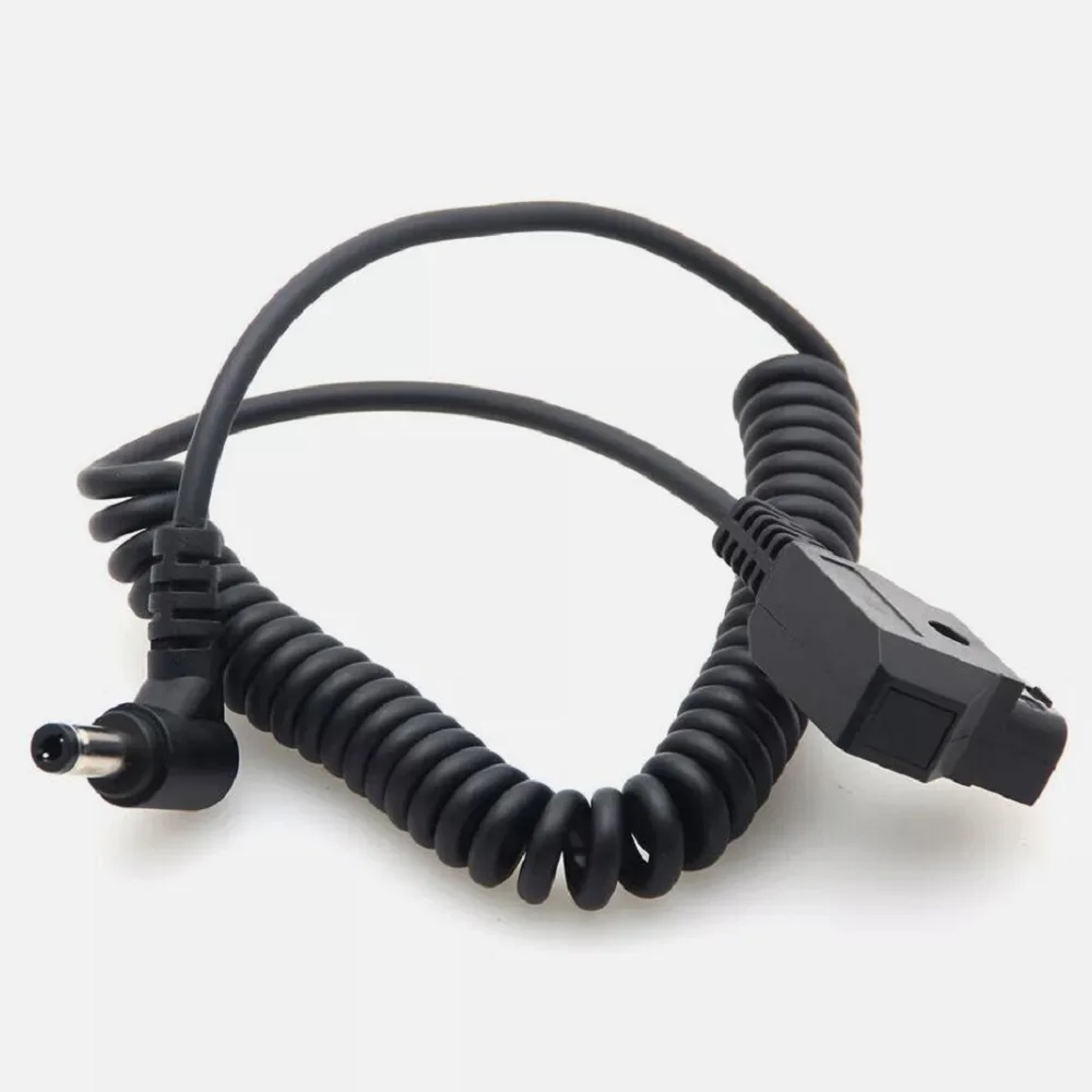 FOTGA 12V D-Tap 2 Pin Male Connector to DC 5.52.5mm DC5525 Power Cord Spring Cable for Blackmagic Cinema Camera BMCC