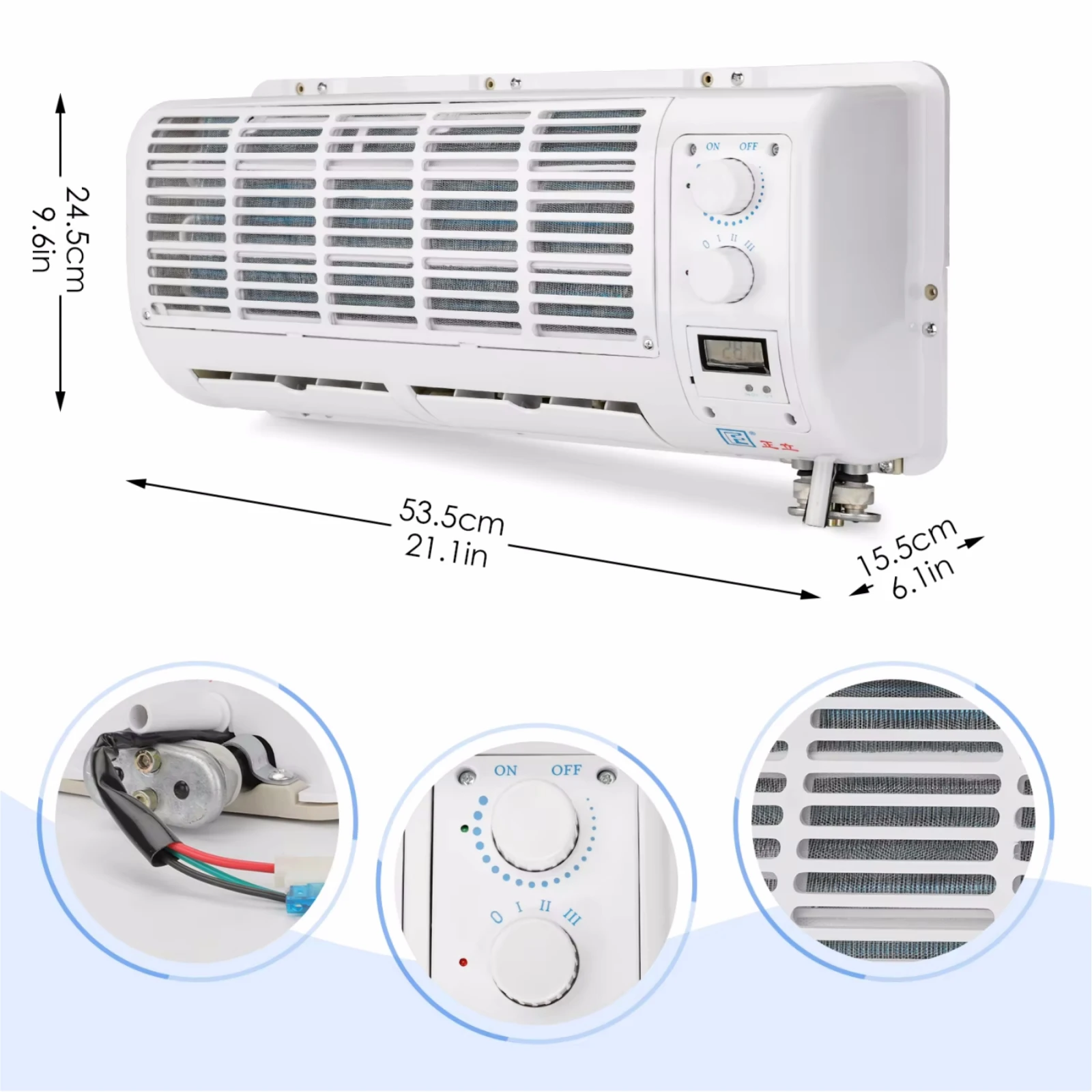 RV65F automotive air conditioning evaporator assembly, 12V/24V universal small hanging model air conditioning evaporator