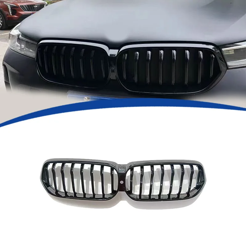 Single Line Gloss Black Front Grille Fit for BMW 6GT G32 2021-2026, ABS Material OE Replacement Car Modified Grille