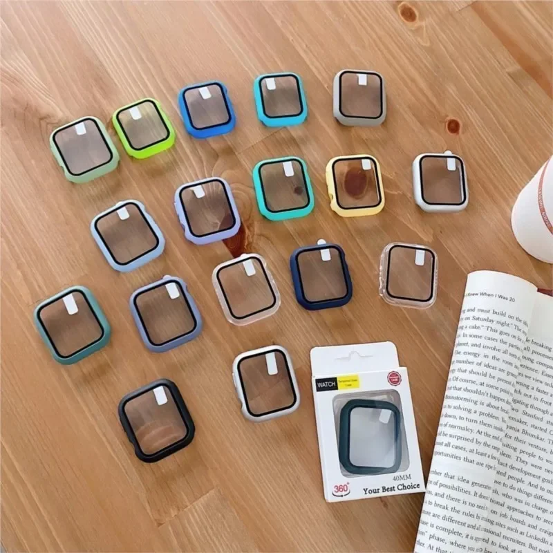Apple Watch Series,バンパー,ガラス,カバー用ケース38mm, 40mm, 41mm, 41mm, 42mm,iwatch 6, 5, 4, 3,se 44mm、40mm
