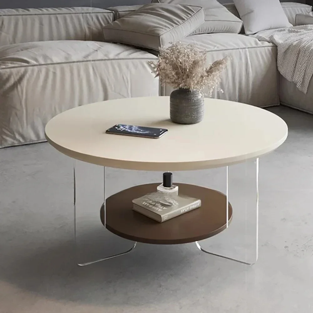 Nordic luxury coffee table, living room, exquisite decoration, simple modern coffee table, round and beautiful dining table