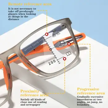 多焦點漸進式老花眼鏡 TR90 鏡框 男女通用 防藍光運動眼鏡 超輕量雙光老花眼鏡 10 最佳銷售 多焦點 - №2