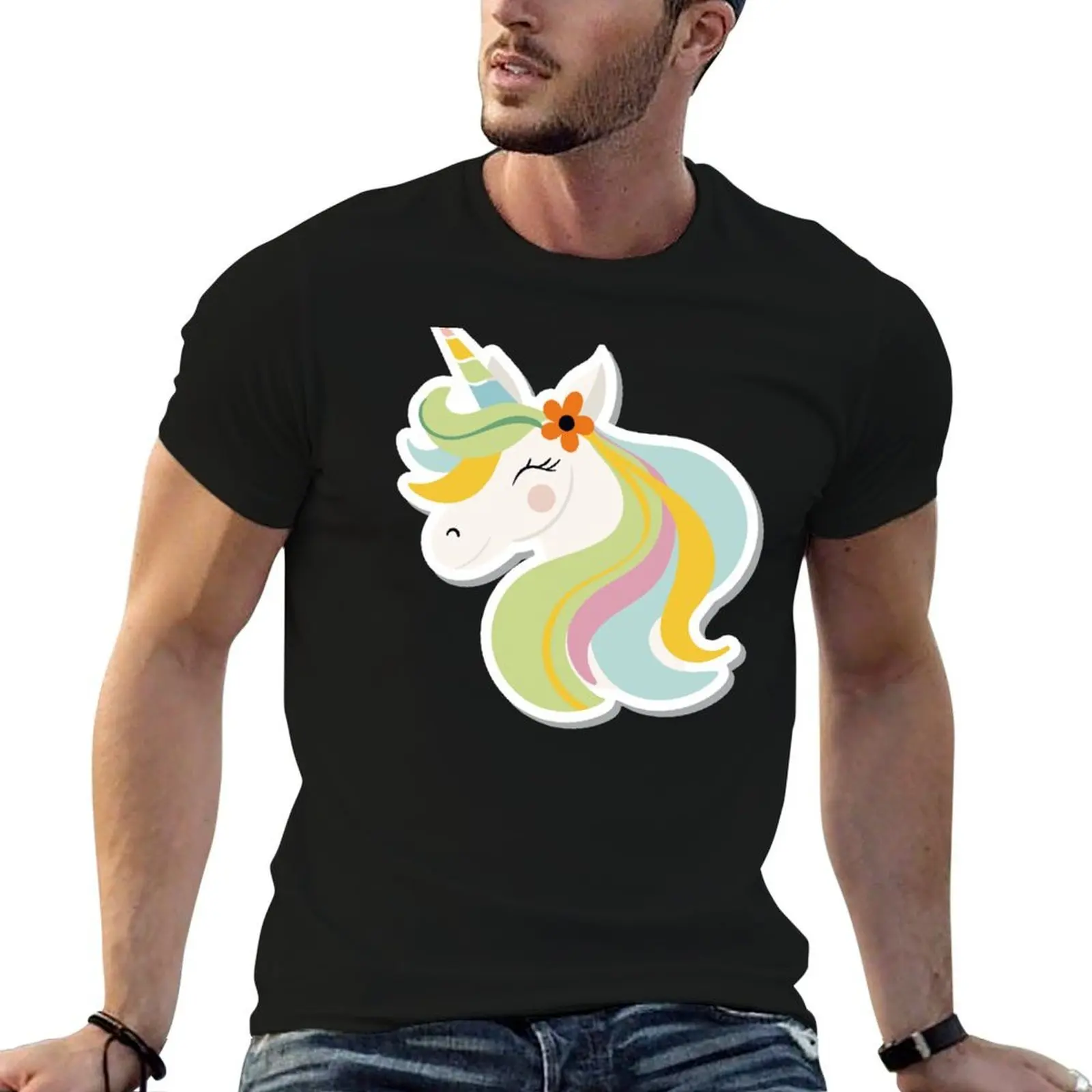 

A unicorn portrait T-Shirt t shirt man designer printed t shirts for man t shirts for man cotton T-shirt