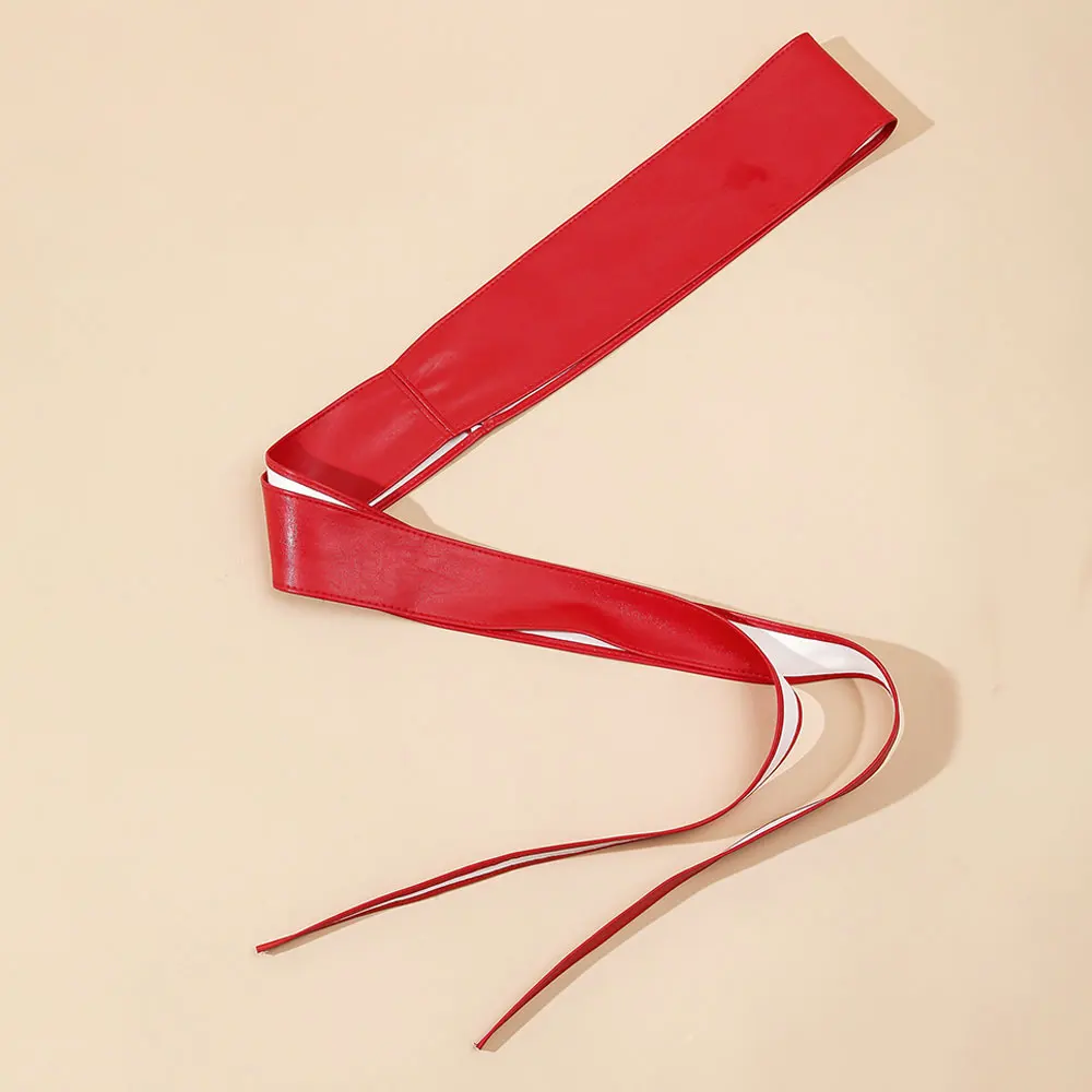 

Широкий ремень из искусственной кожи, полезный пояс с леопардовым принтом, коровьим узором, ретро-бант, лента, декор, завязанный ремень, регулируемый пояс