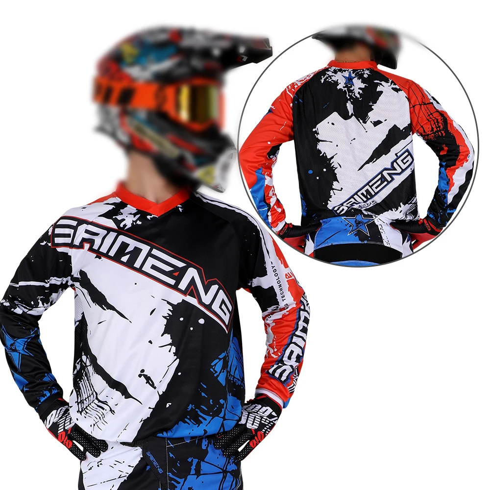 

Motocross Jersey racing Mens Women's Off-road MX DH BMX ATV MTB Enduro MOTO Motorcycle Dirt Bike XXXXL Long sleeved T-shirt