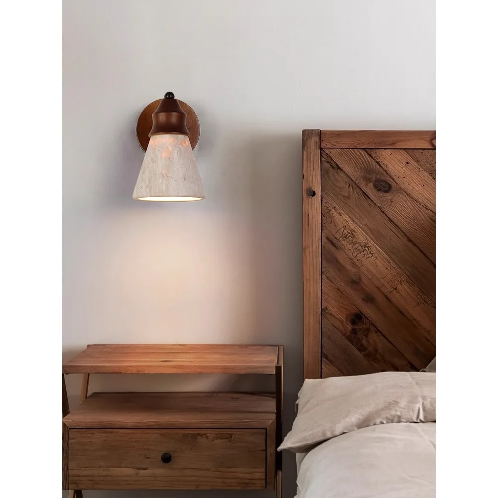Retro Wall Sconce for Bedroom Headboard & Living Room Accent Wall, Wabi-Sabi Ambient Lamp for Hotel, Homestay & Hallway Lighting