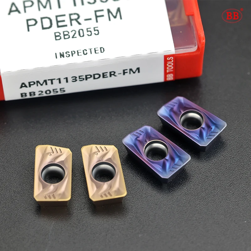 Inserto de carburo BB APMT1604 APMT1135 APKT 1135 1604 PDER máquina CNC, herramienta de fresado Indexable, placa de hoja PCD CBN