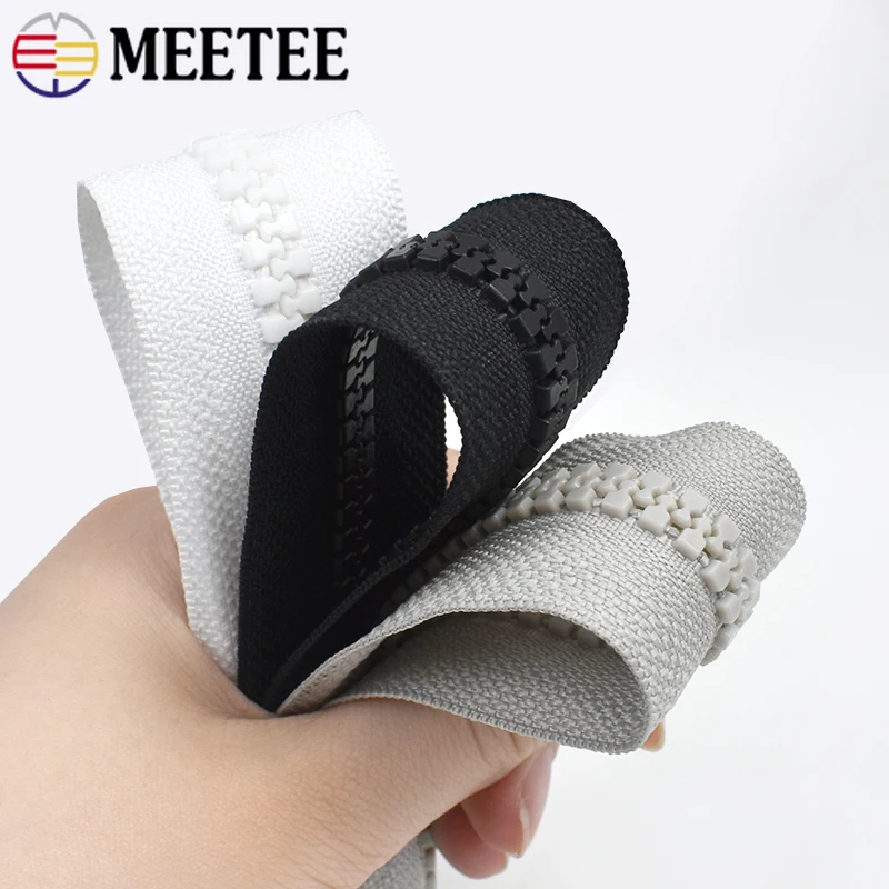 15-500 cm 8 #   Hars Rits met Enkele/Dubbele Sliders Jas Jas Rugzak Open Ritsen Reparatieset DIY Kledingstuk Naaiaccessoires