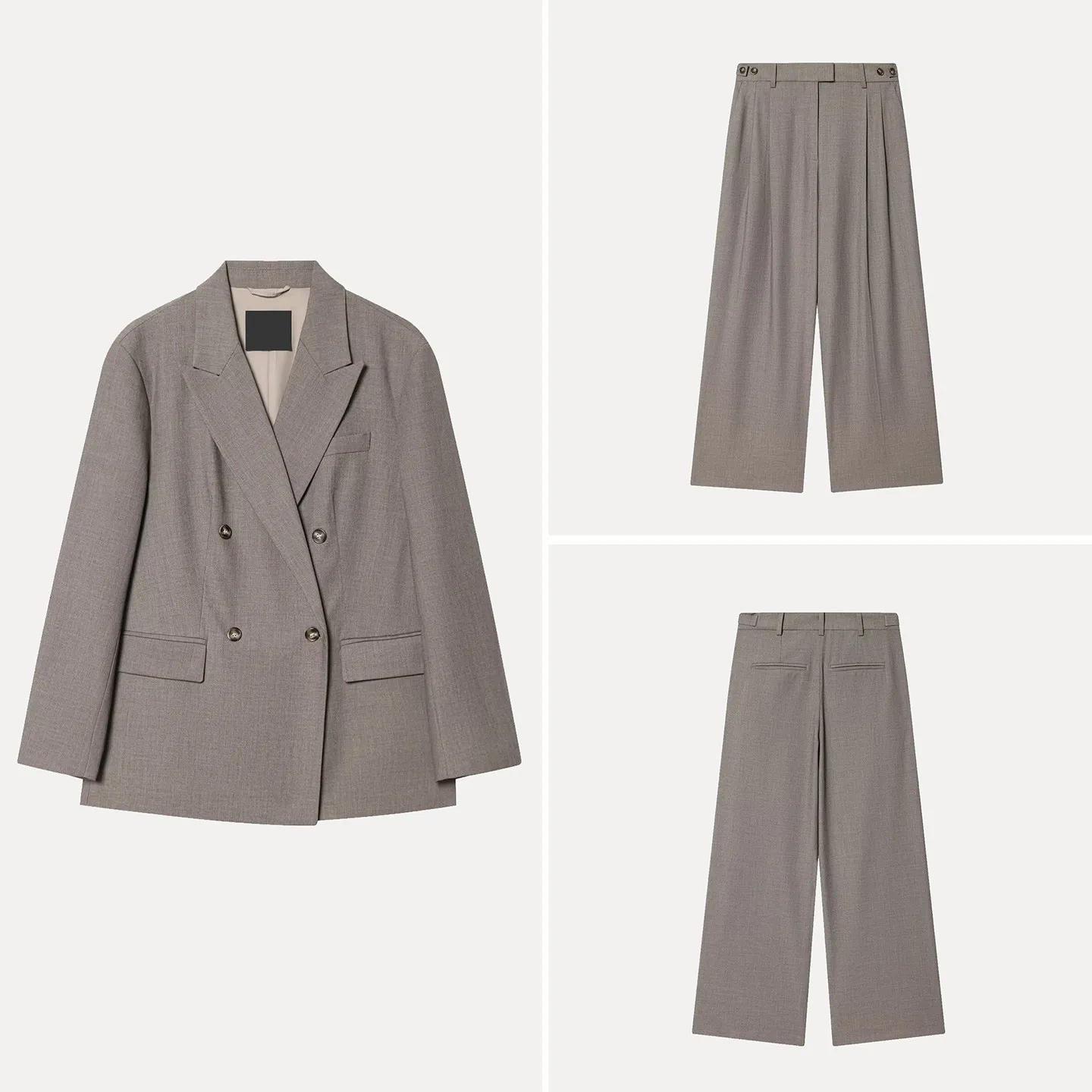 

Модный повседневный женский костюм с высокой талией, длинные брюки, классический цвет, дизайн, зима 2025, бренд Z