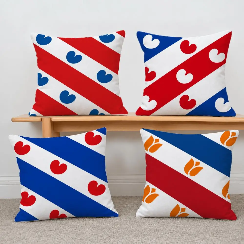 Art Nation Netherlands Friesland Cushion Cover Short Plush Pillowcase, Sofa Bedroom Home Decor & Holiday Gift