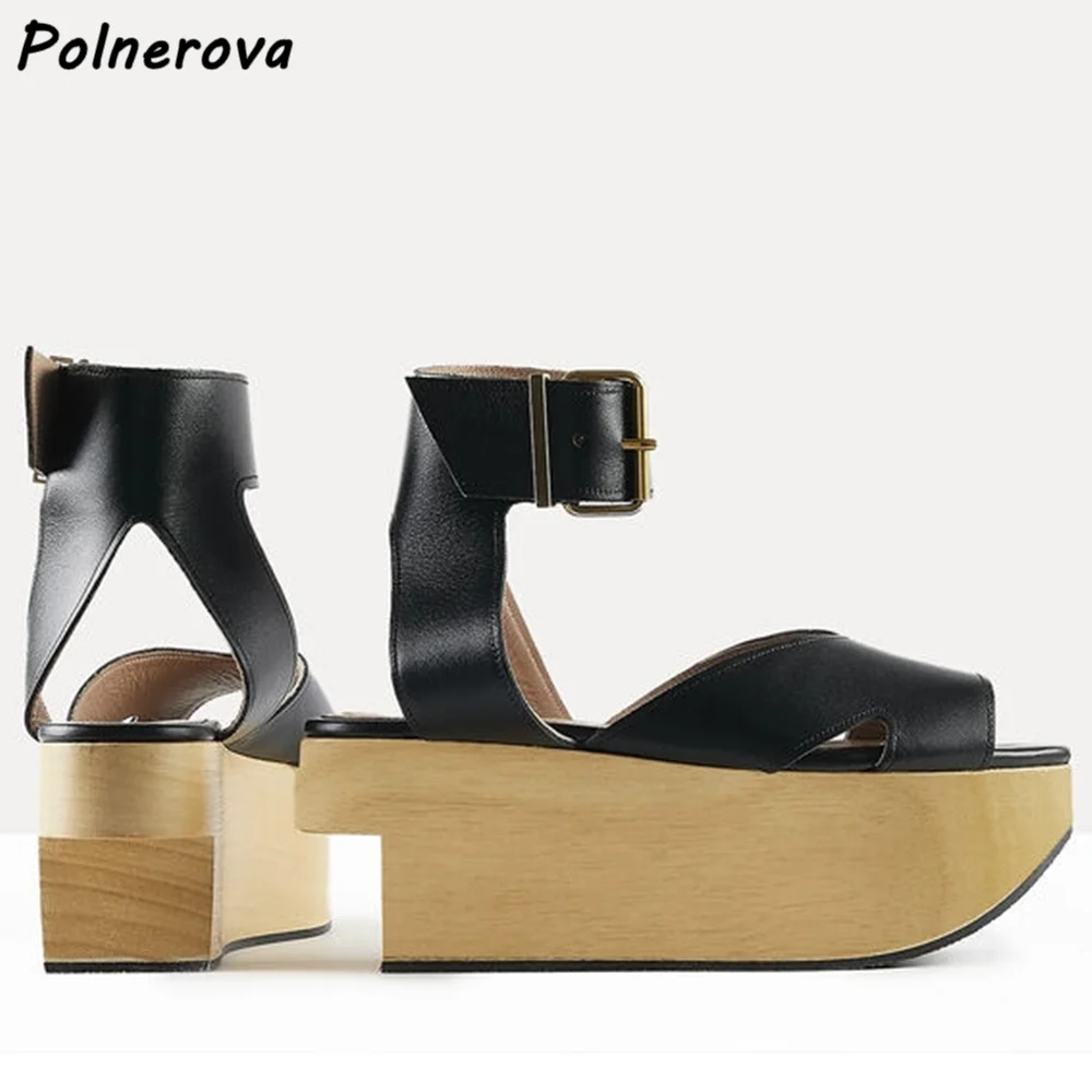 

Черные сабо, сандалии с перекрестной завязкой, полые с открытым носком и ремешком на щиколотке, золотисто-красные женские туфли на толстой подошве, модные пикантные лаконичные туфли 2025