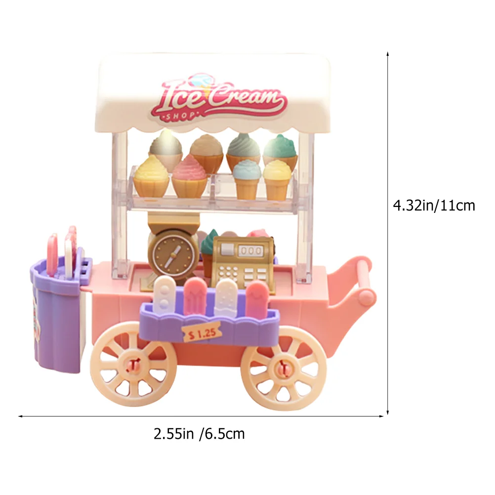 1 Set of Ice Cream Truck Ice Cream Treats Pretend Play Food Accessories for Toddler Girls Boys interactive ice cream truck