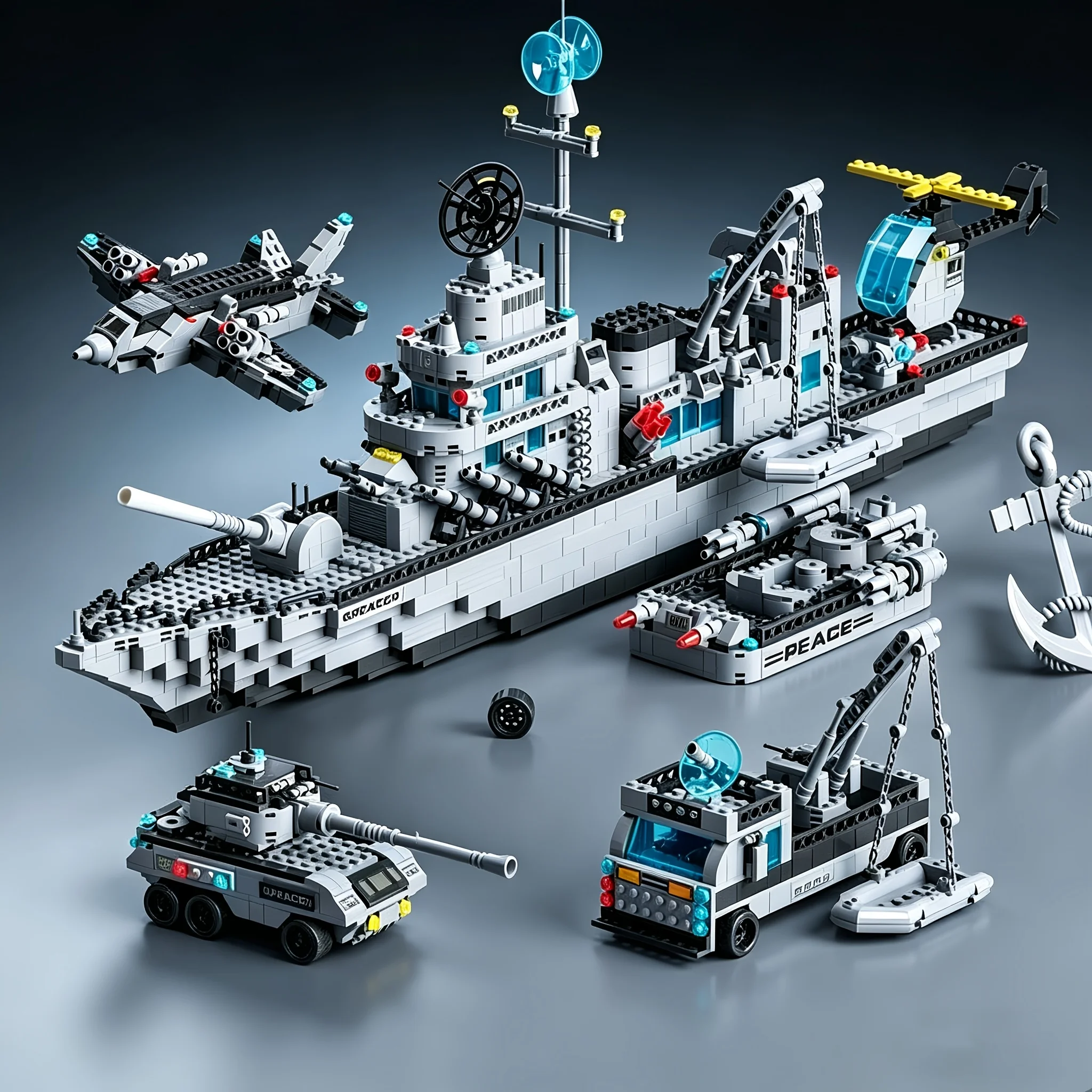 Model Kit Battleship - Набор строительных блоков для сборки военно-морского
