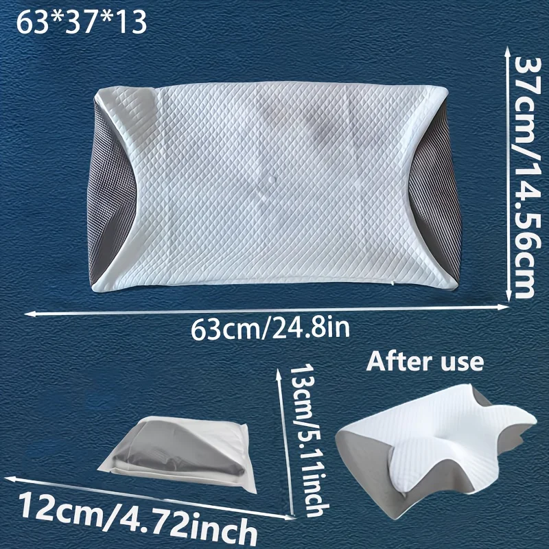 Memory Foam Pillowcase Cervical Pillowcase Pillow Protector Bedding Pillow Cases Cover Cooling Fabric Portable Home Holiday Gift, image 7