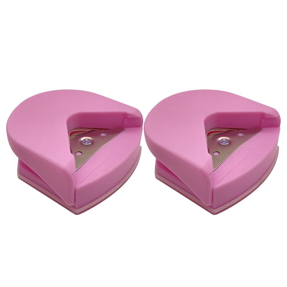 

2pcs For Diy Making Portable Paper Punch Craft Tool No Rust Corner Rounder Plastic Picture Trimmer Stationery