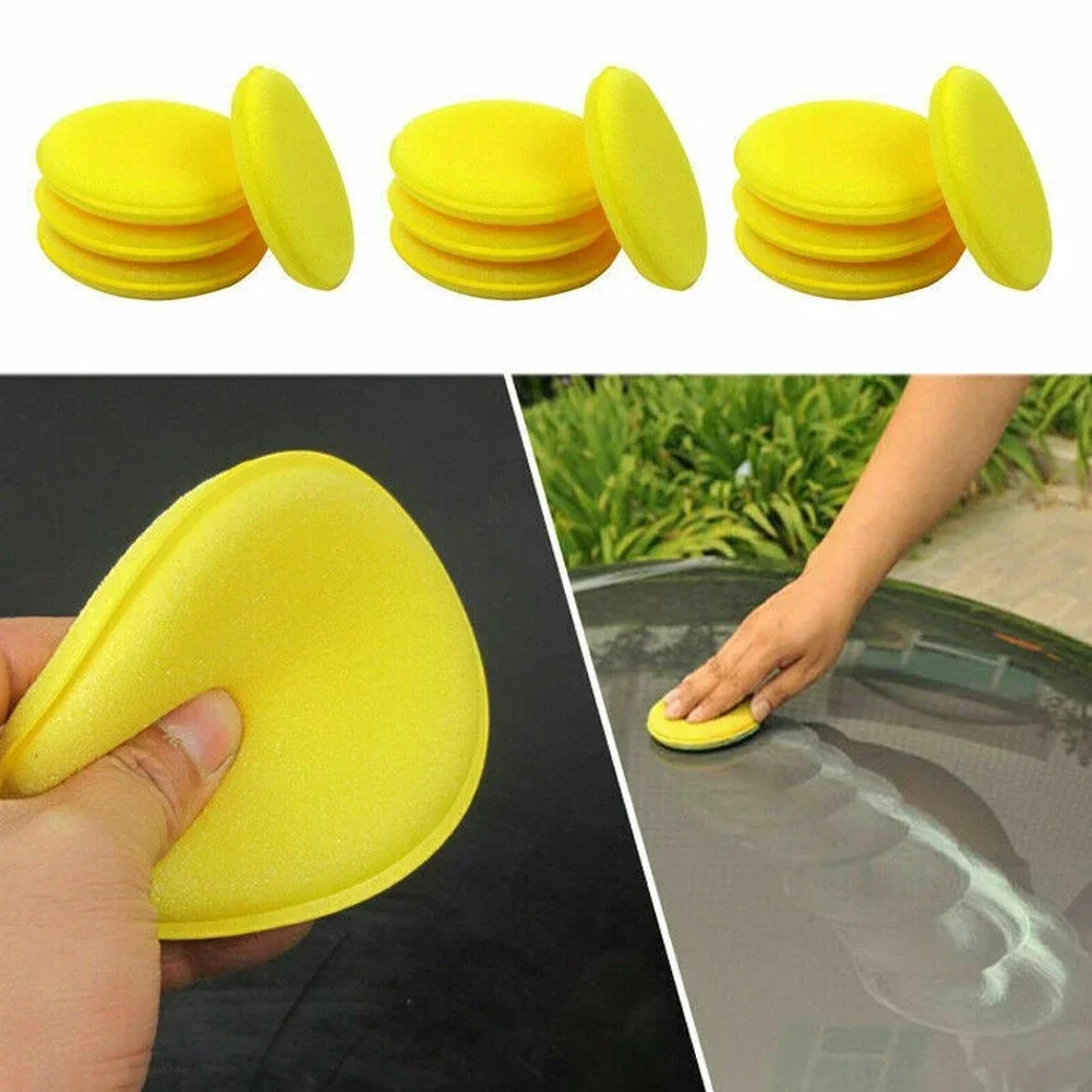 12pcs Soft Microfiber Car Wax Applicator Pad Polishing Sponge For Apply And Remove Wax Auto Care Polish Foam Sponge