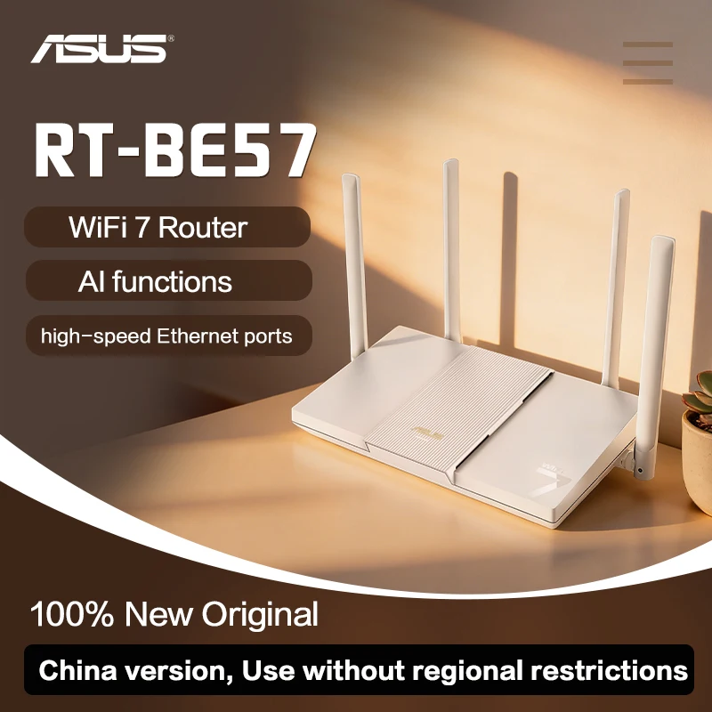 ASUS RT-BE57 TUF Gaming Router WiFi7 2.5G Port Gaming Wireless Acceleration AiMesh Compatible BE3600 WiFi 7 5G Router