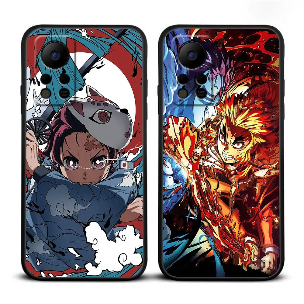 TanjiRo Nezuko Demon Slayer Funda Case For Infinix TECNO SPARK 7 6 Air 5 Pro HOT 30 30I 20 20I 20S 12 12I 11 11S 10 10I 10S Case