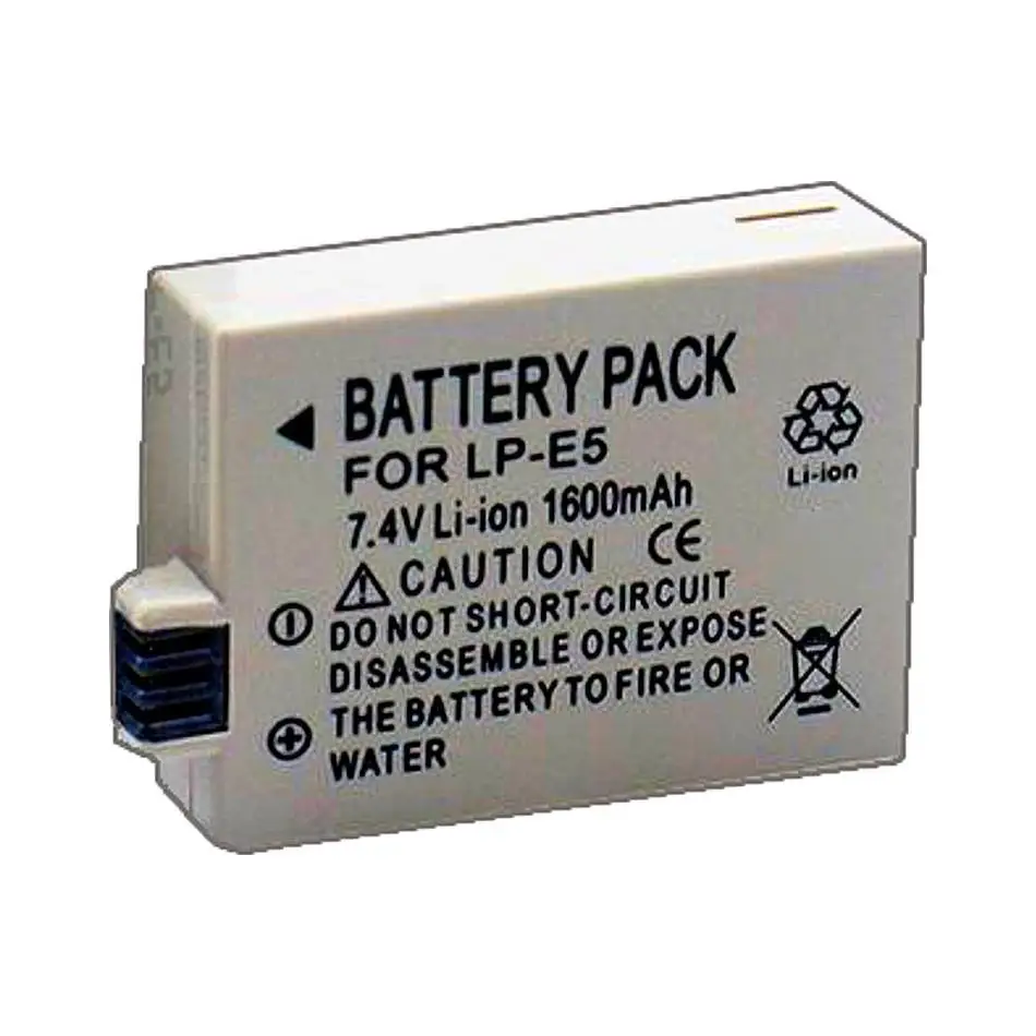 LP-E5 Camera Battery For Canon 450D 1000D 500D KISS X2 X3 F For Rebel XS XSi T1i LP-E5 Camera 1200mAh High Quality