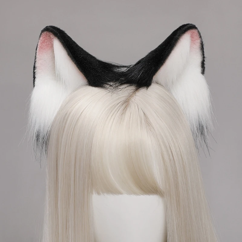 Lolita Plush Hair Hoop Ears Headwear Furry Hairband Cute Headpiece Anime Kitty Fancy Dress Cosplay Accessories