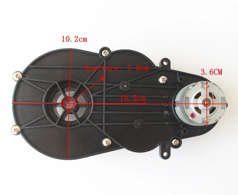 Caixa de engrenagens elétrica do carro da motocicleta das crianças zlbbm com 12v rs550 motor cinco ameixa caixa de engrenagens da movimentação com acessórios do motor