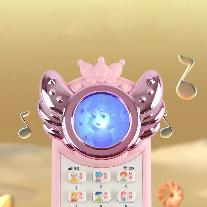 Crianças brinquedos do telefone móvel do bebê educação precoce iluminação simulação telefone bonito princesa música celular presentes da menina