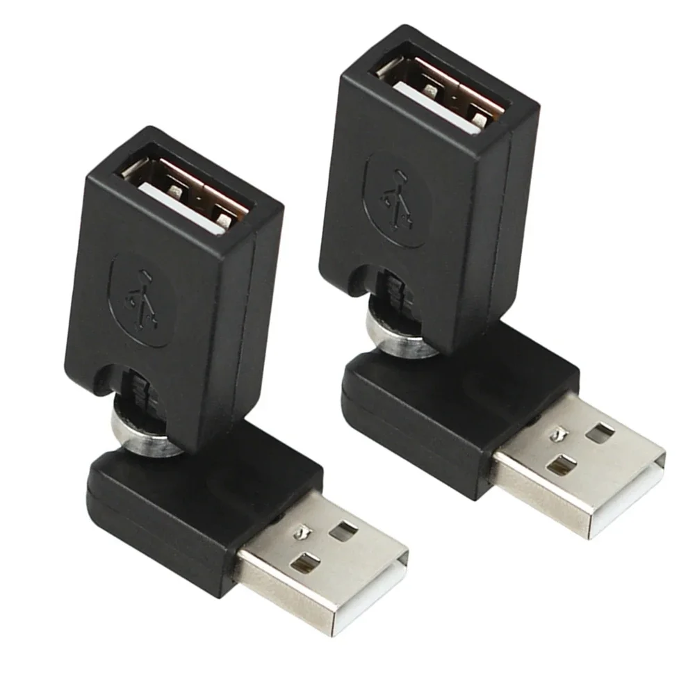 USB 2.0 male to female 360 degree adapter elbow, USB extension cable, left and right bending rotation, USB connector