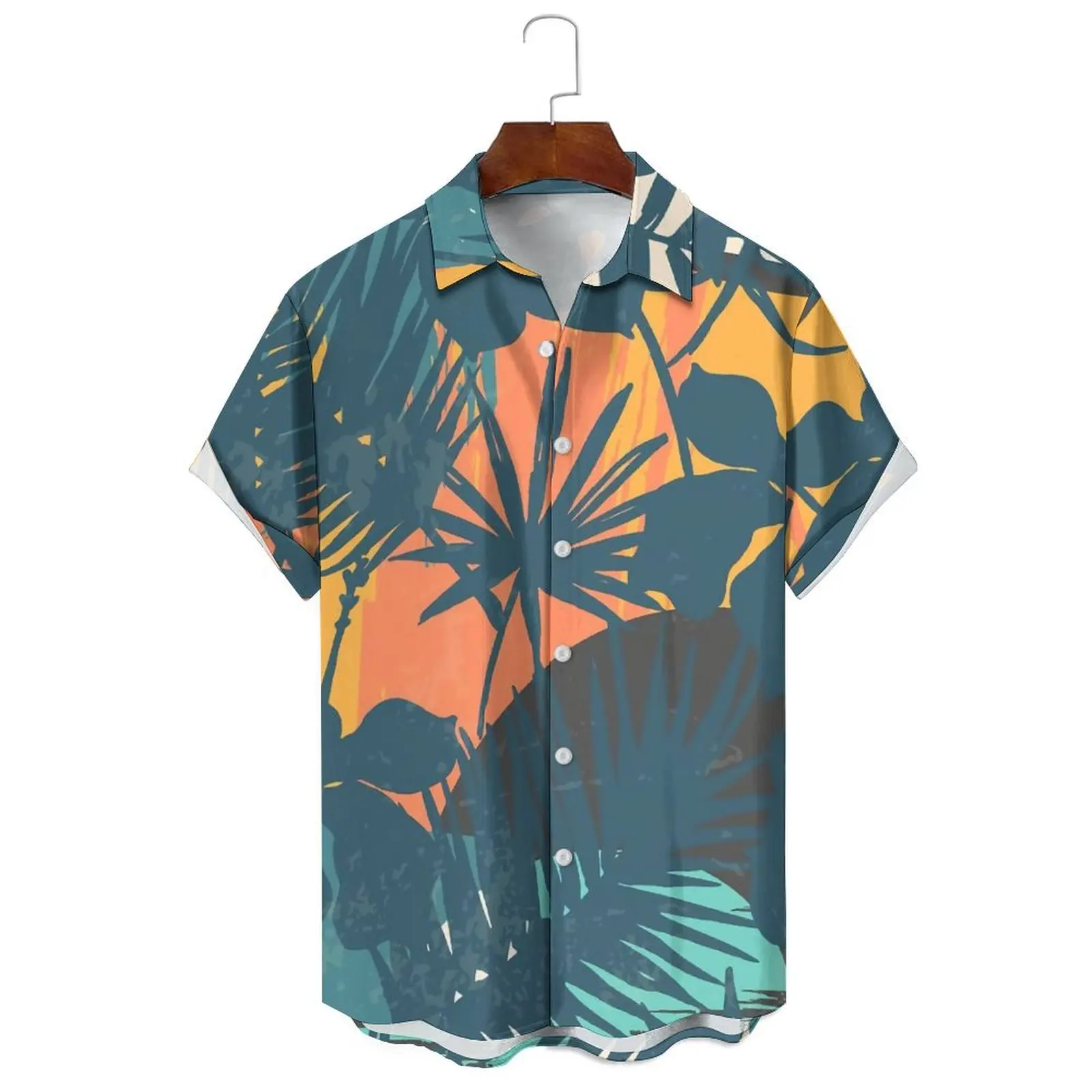 

Men's/Women's Colorful Fashion Summer Dark Color Irregular Pattern Print Daily Can Wear Loose Casual Short-Sleeved Shirt