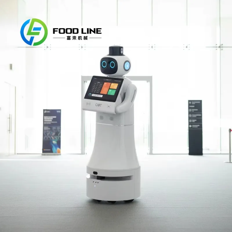Customized Mobile Reception Robot Double Dual Screen Voice Interaction Face Recognition Autonomous Navigation Hotel Hospital