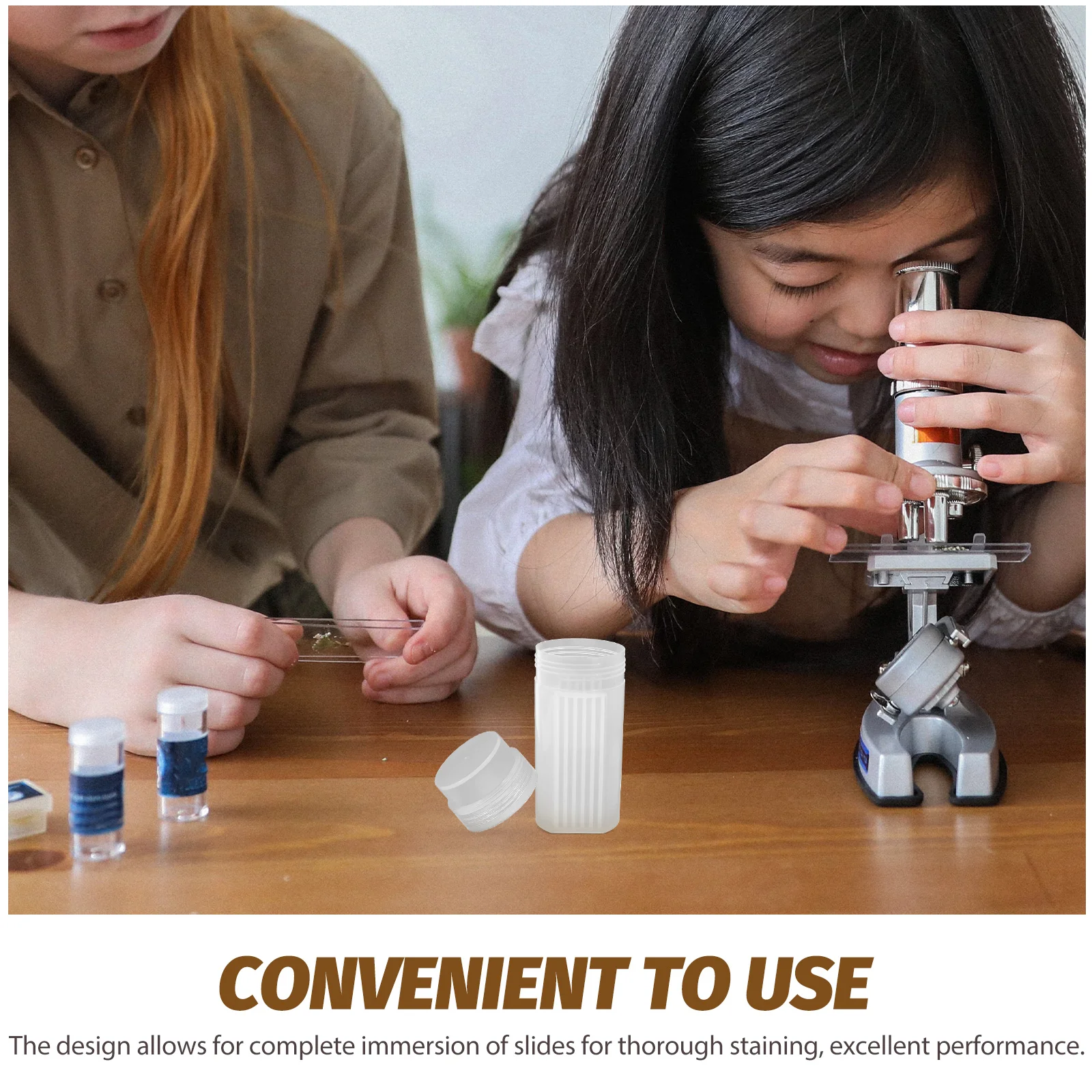 

Dyeing Vat Laboratory Staining Jar Plastic Slides Holder Microscope Accessories Kids