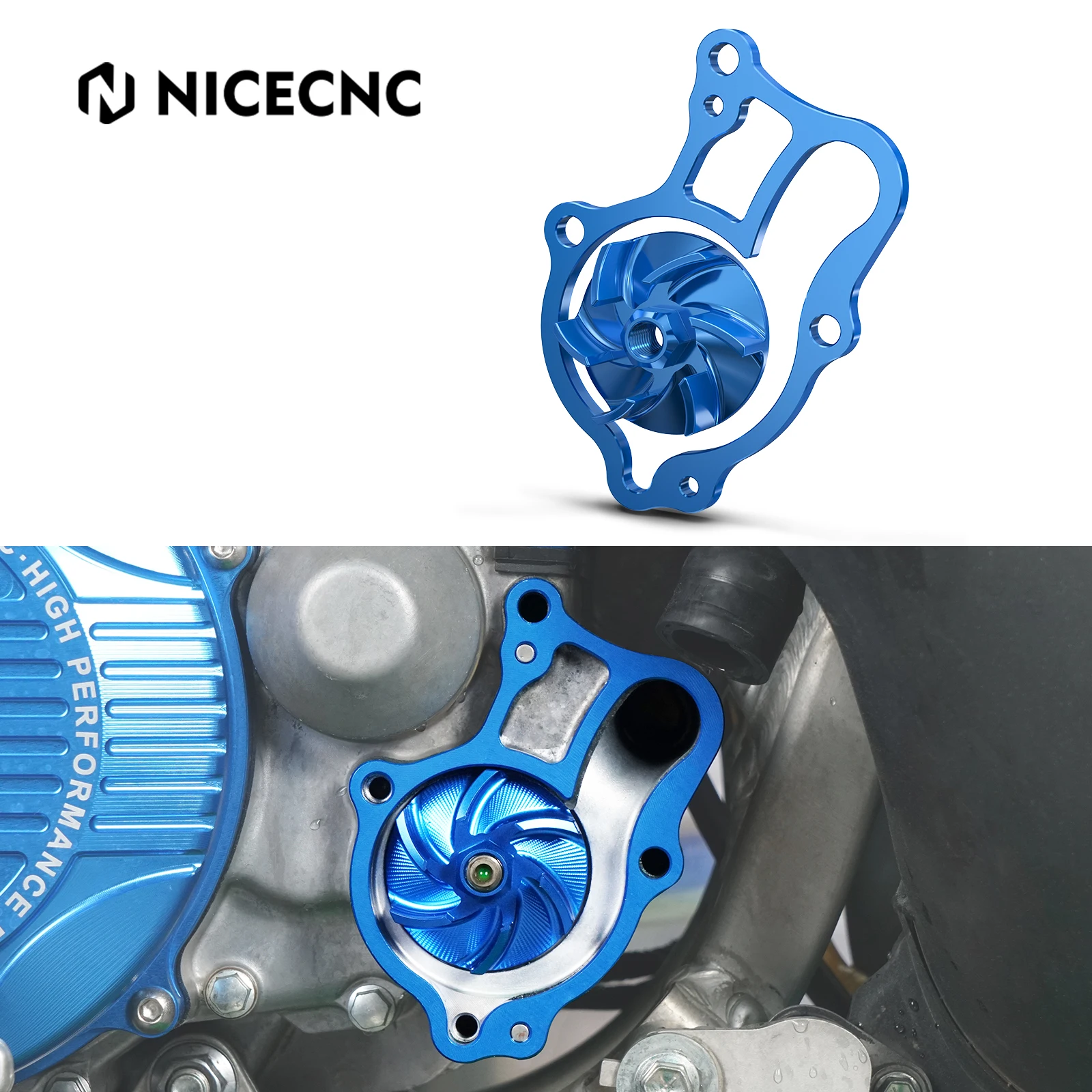 

Motorcycle Oversized Water Pump Impeller Cooler Kit For Yamaha YZ250 1999-2024 YZ250X 16-23 NiceCNC Aluminum 5MW-12422-00-00