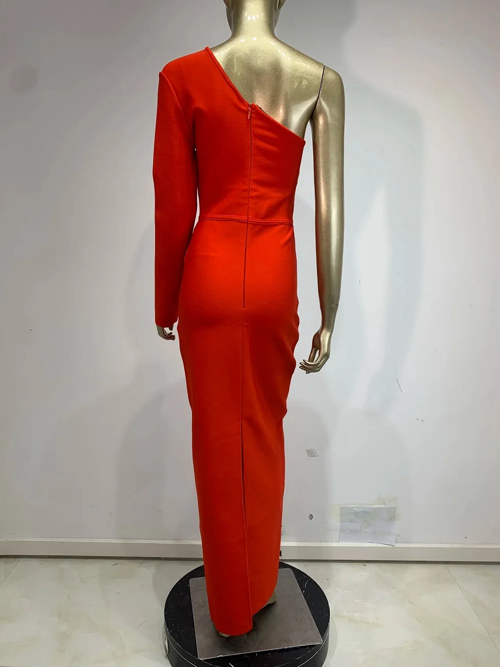 Women Sexy One Shoulder Cut Out Red Midi Bodycon Maxi Long Bodycon Bandage Dress 2026 Elegant Evening Club Party Dress