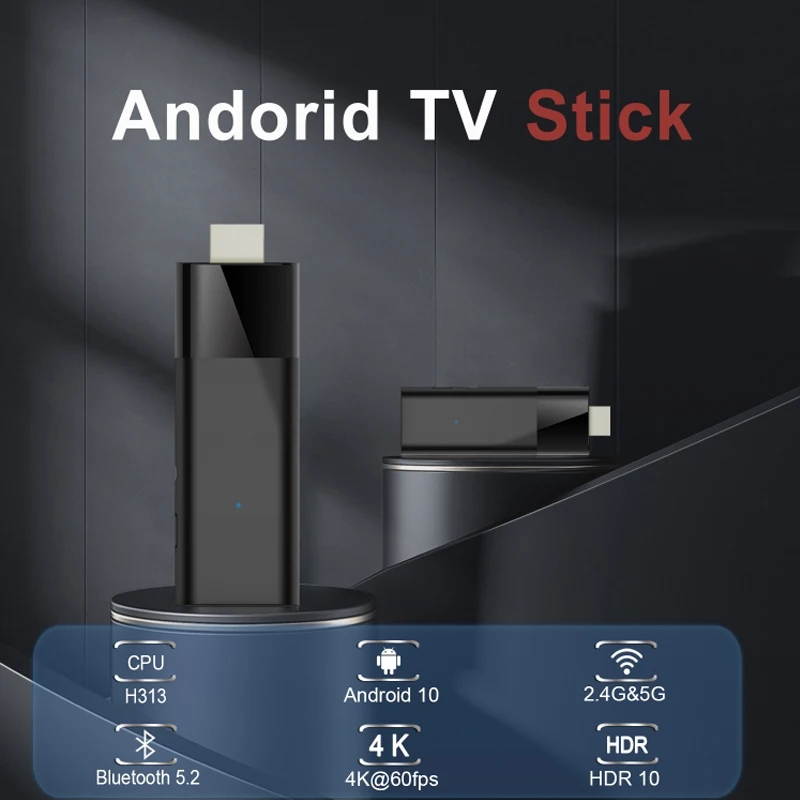 TV Stick Q6 Mini Android 10 Allwinner H313 kora czterordzeniowy A53 2GB 16GB BT5.0 2GB 8GB HD 4K HDR10 + WIFI 5G H.265 Smart TV Box