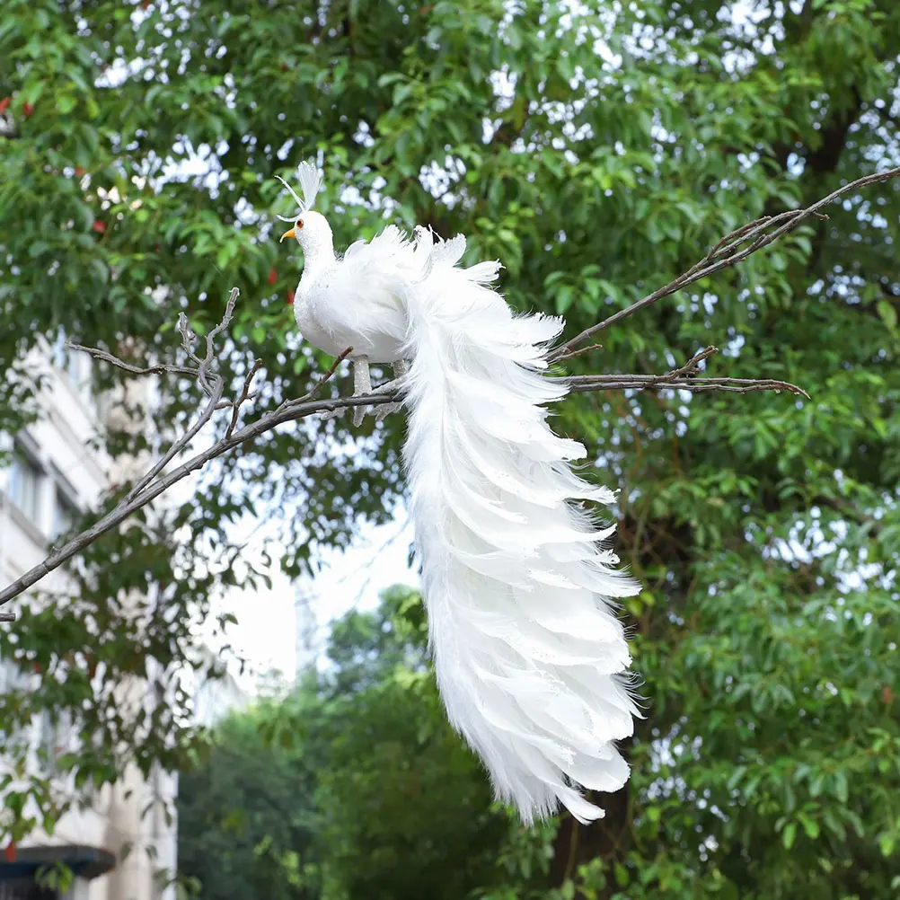 

Peacock Decoration Ornament Simulation Animal Foam Craft For Home Garden Window Tabletop Indoor Diy Party Festival Decor