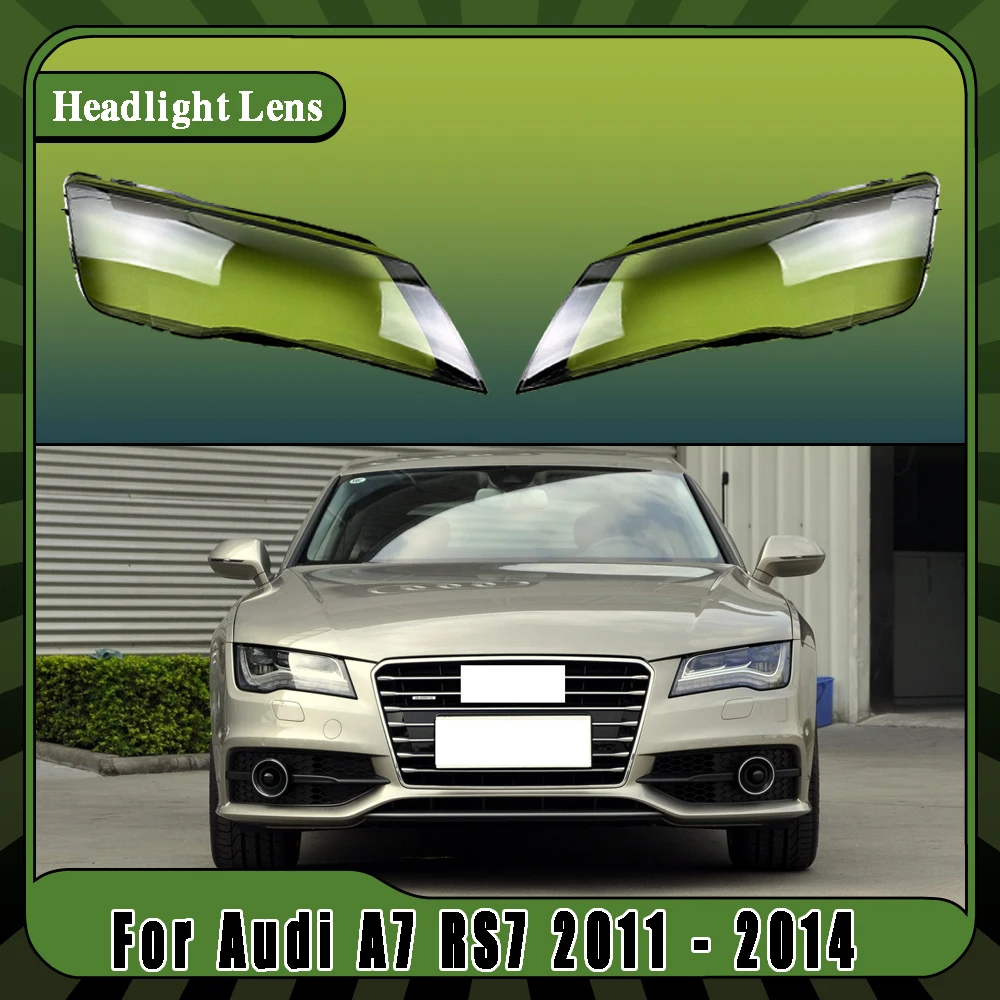 

Для Audi A7 RS7 2011 2012 2013 2014 колпачки для автомобильных фар, прозрачный абажур, корпус фары, замена оригинального Le