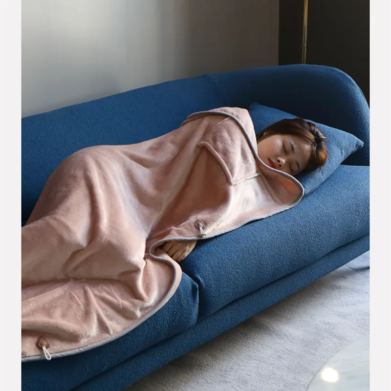 Office Nap Blanket Shawl Cape Small Blanket Summer Air Conditioning Blanket Sofa Cover Wearable Blanket