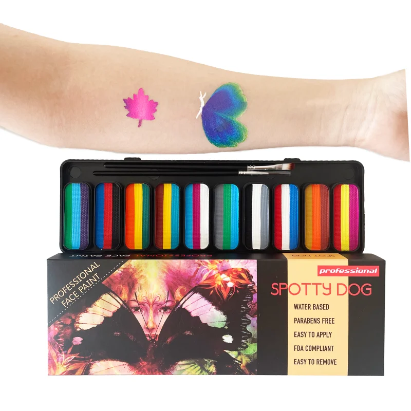 12 farbe Gesicht Malerei Körper Kunst Make-Up Mit Pinsel Palette Braut Modellierung Rolle Spielen Halloween Grimasse