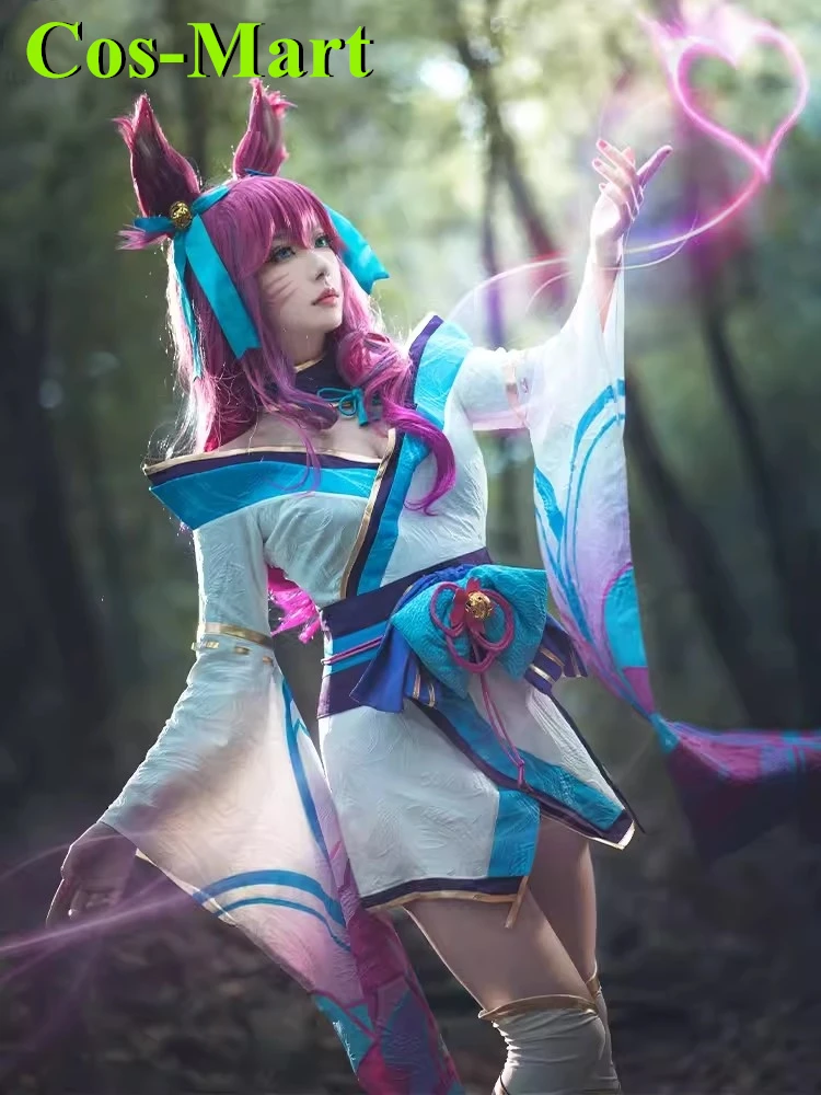 Cos-Mart Hot Game LOL Ahri Ali The Fox Cosplay Costume Soul Lianhua Female Dress Beauty The Nine-Tailed Fox